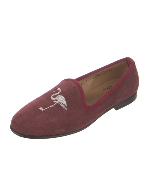 Del Toro Suede Embroidered Accent Loafers