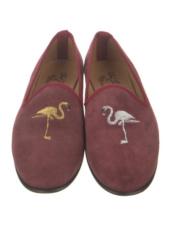 Del Toro Suede Embroidered Accent Loafers