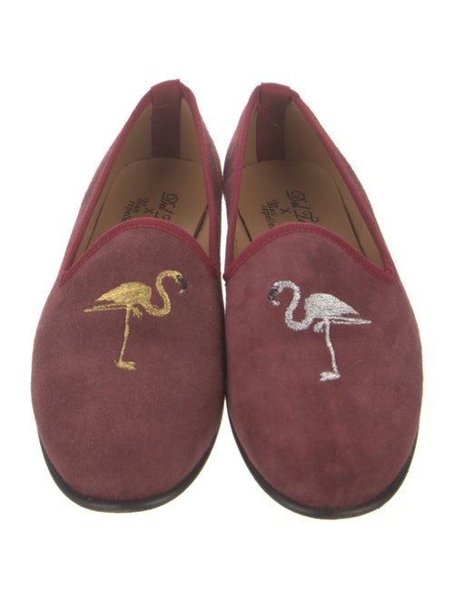 Del Toro Suede Embroidered Accent Loafers