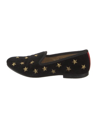 Del Toro Velvet Printed Loafers