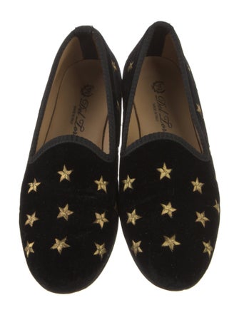 Del Toro Velvet Printed Loafers