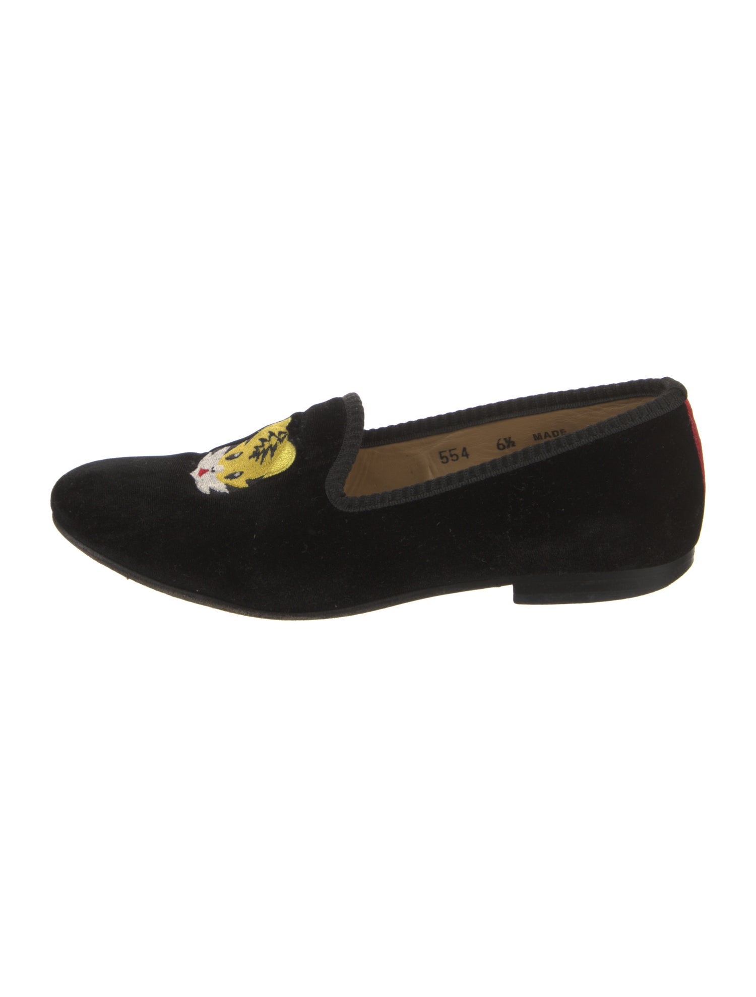 Del Toro Velvet Graphic Print Loafers