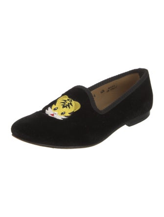 Del Toro Velvet Graphic Print Loafers