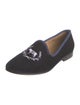 Del Toro Velvet Embroidered Accent Loafers