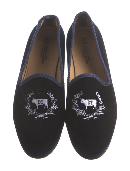 Del Toro Velvet Embroidered Accent Loafers
