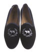 Del Toro Velvet Embroidered Accent Loafers