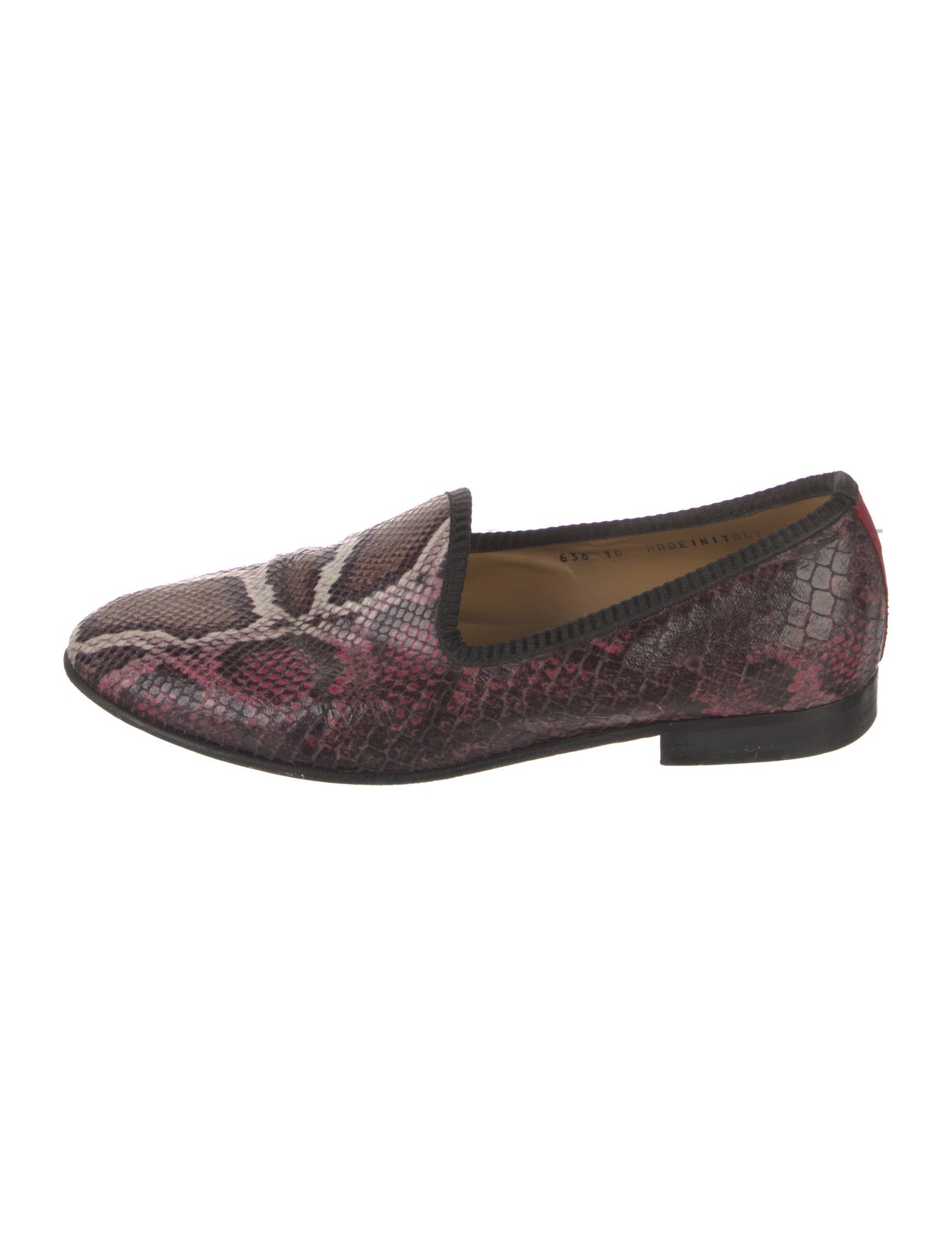 Del Toro Leather Animal Print Loafers