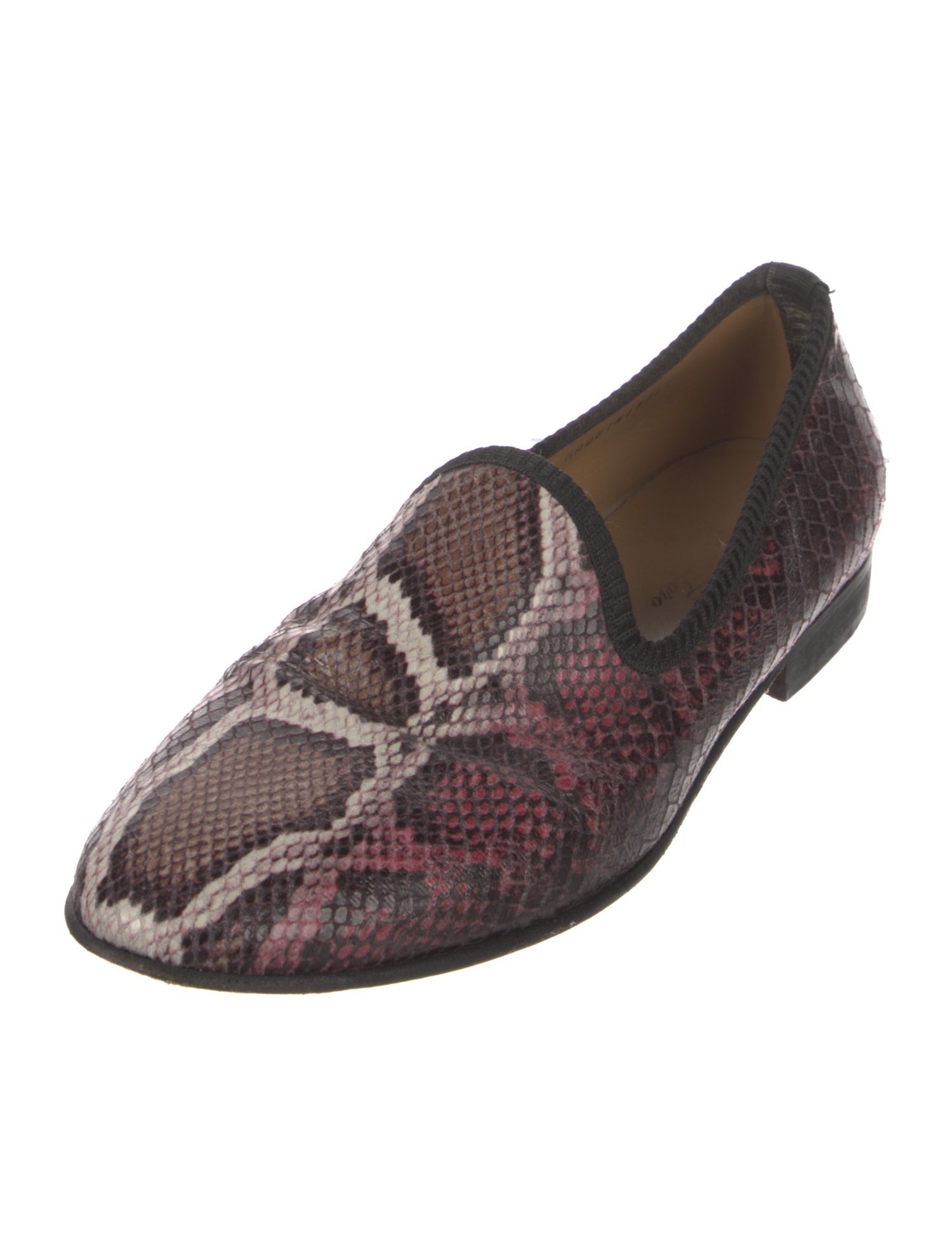 Del Toro Leather Animal Print Loafers