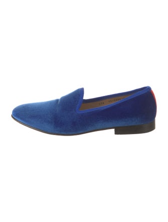 Del Toro Velvet Embroidered Accent Loafers