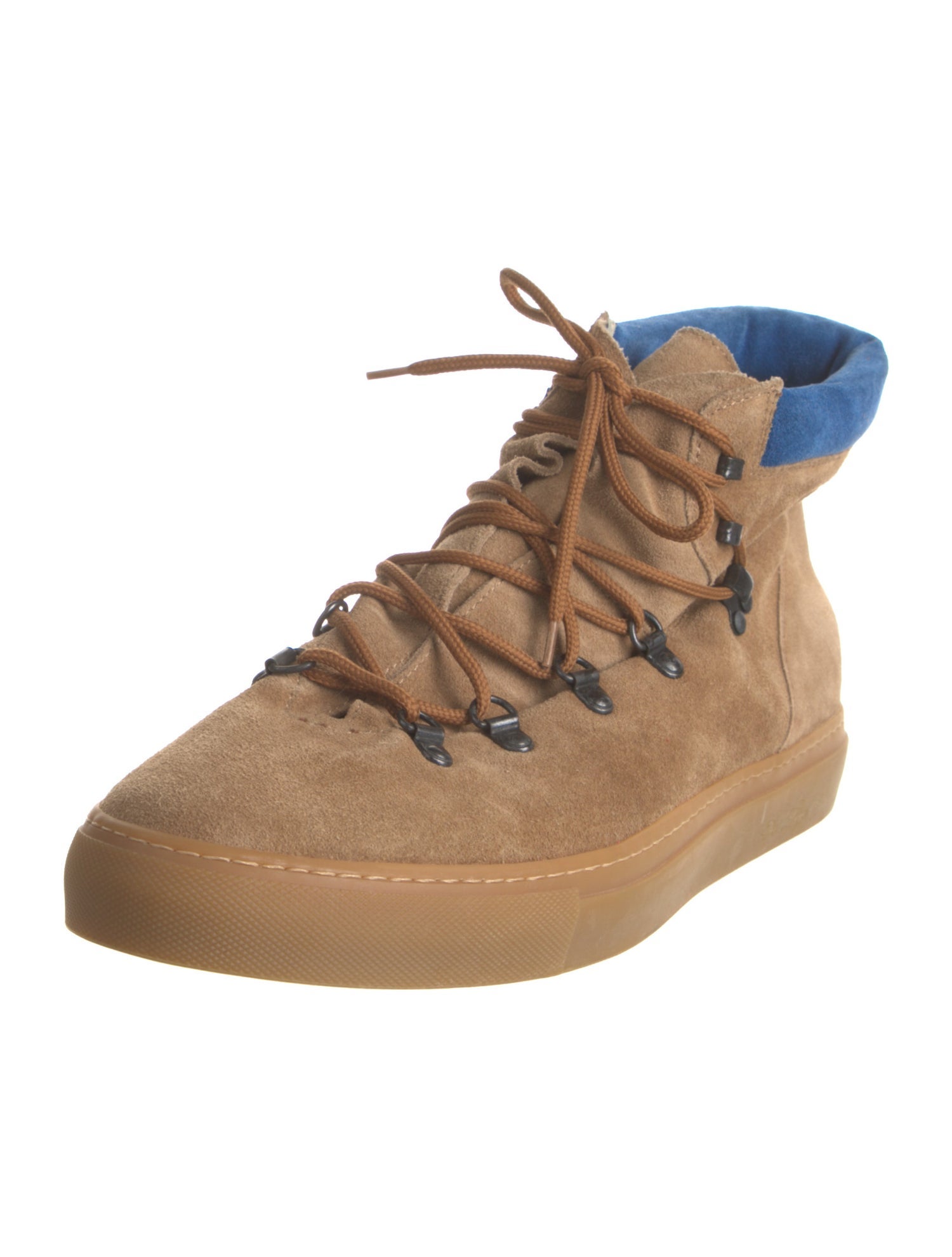 Del Toro Suede Colorblock Pattern Sneakers