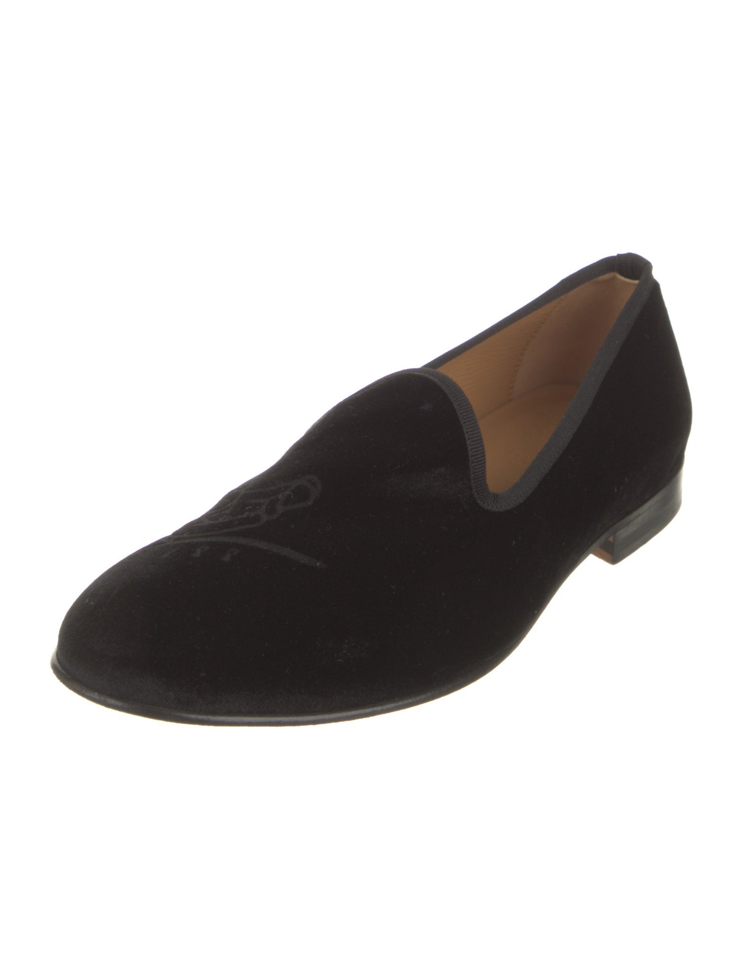 Del Toro Velvet Embroidered Accent Loafers