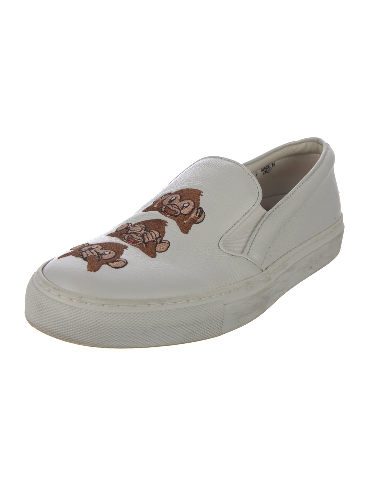 Del Toro Leather Graphic Print Sneakers