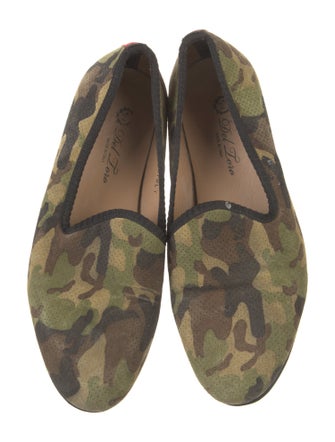 Del Toro Suede Printed Loafers