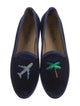Del Toro Velvet Embroidered Accent Loafers