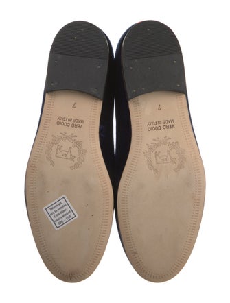 Del Toro Velvet Embroidered Accent Loafers
