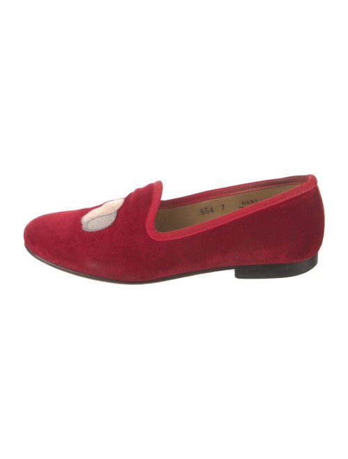 Del Toro Velvet Embroidered Accent Loafers