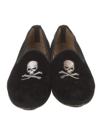 Del Toro Velvet Embroidered Accent Loafers
