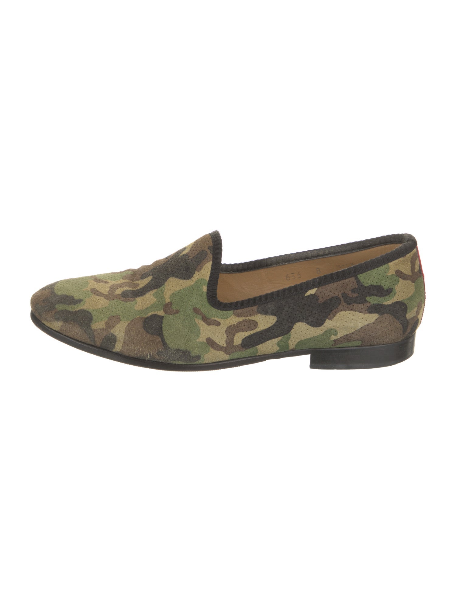 Del Toro Suede Camouflage Print Loafers
