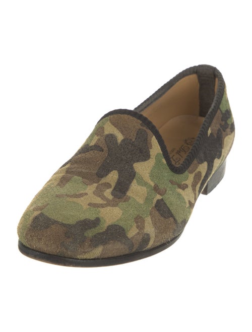 Del Toro Suede Camouflage Print Loafers