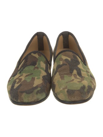 Del Toro Suede Camouflage Print Loafers