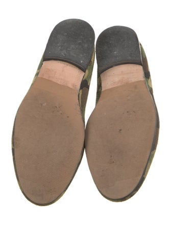 Del Toro Suede Camouflage Print Loafers
