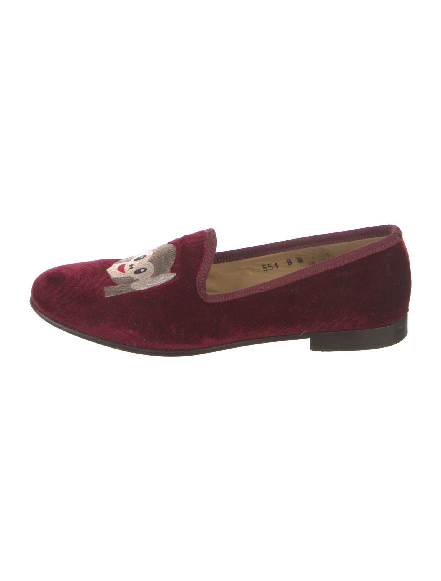 Del Toro Velvet Embroidered Accent Loafers