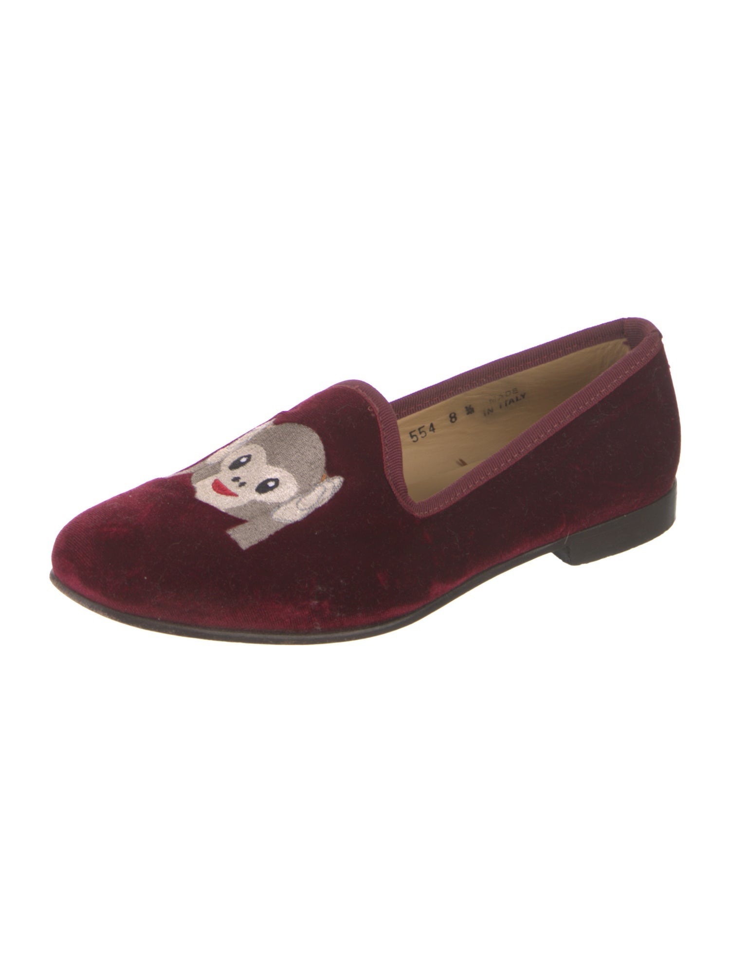 Del Toro Velvet Embroidered Accent Loafers