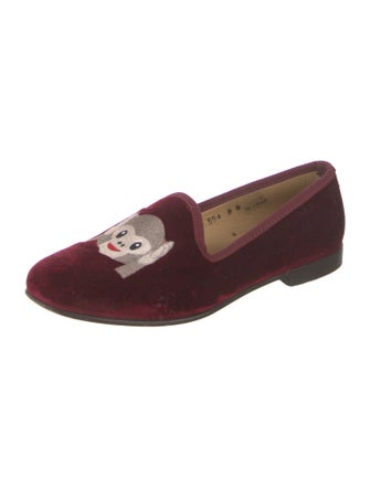 Del Toro Velvet Embroidered Accent Loafers