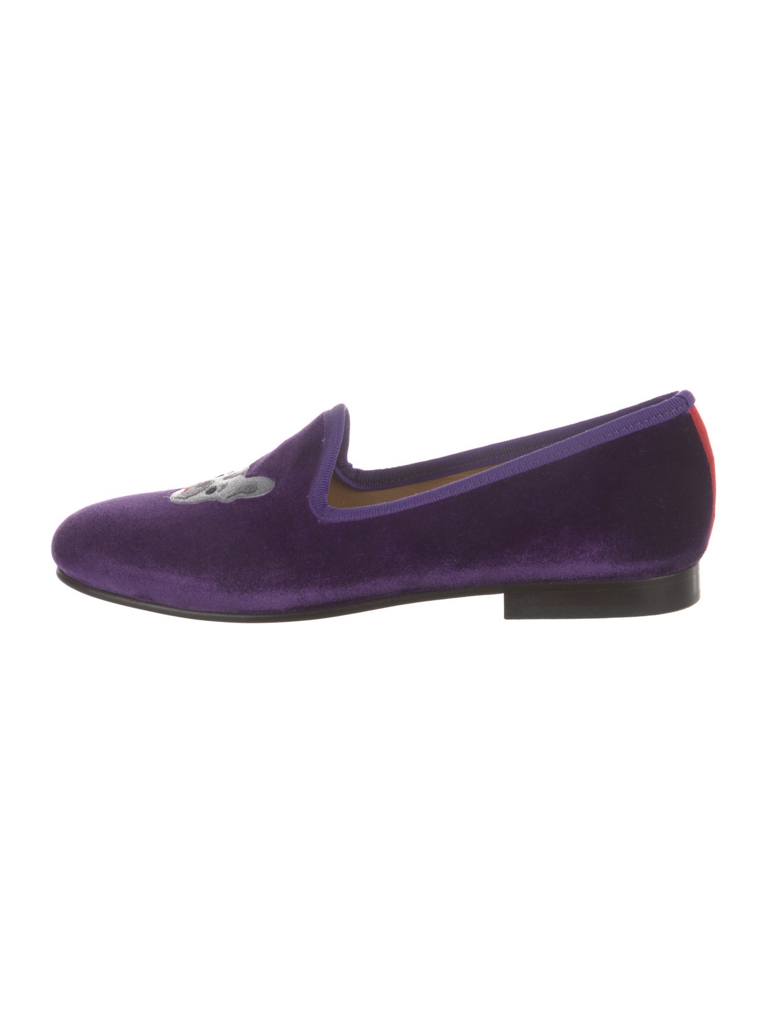 Del Toro Velvet Embroidered Accent Loafers