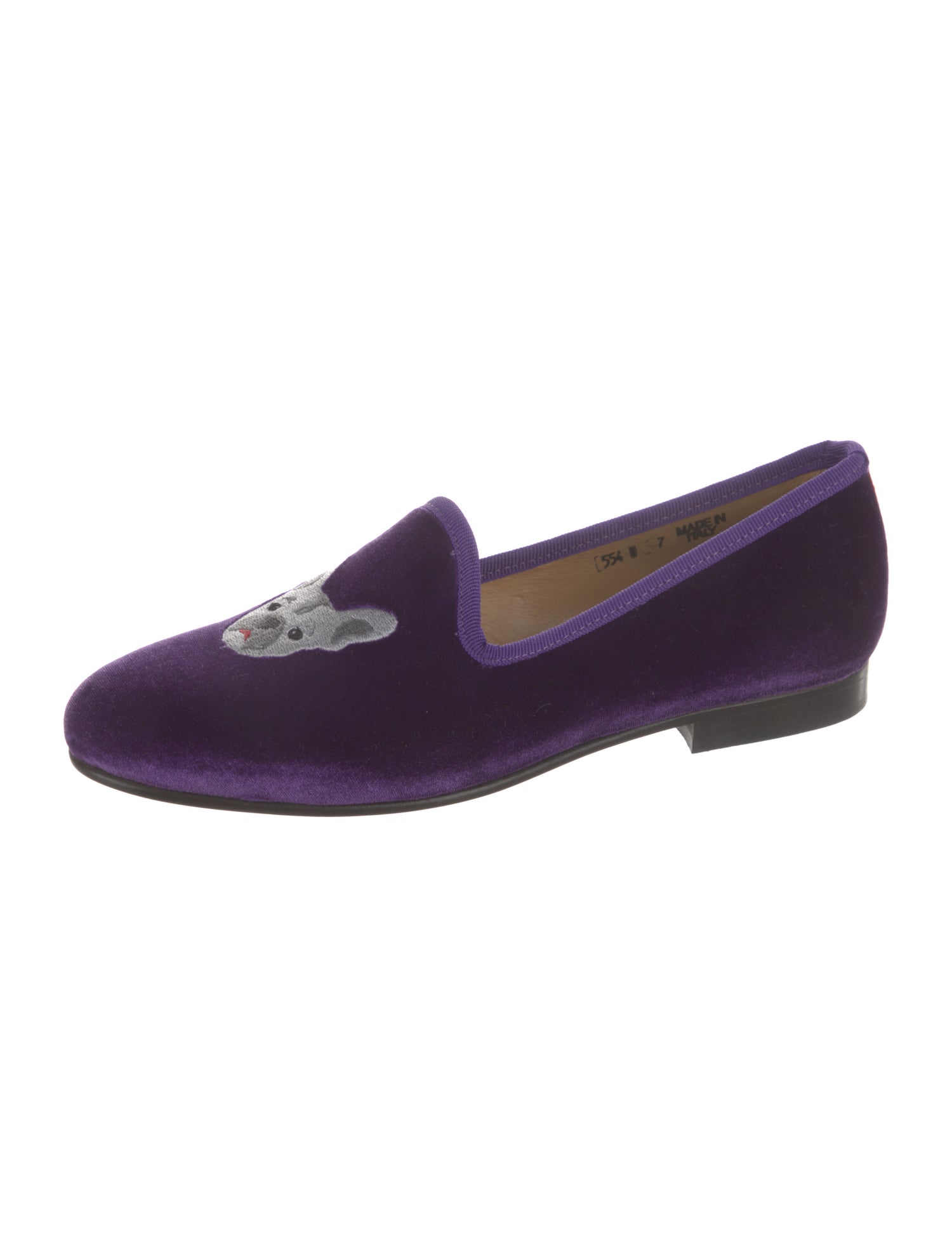 Del Toro Velvet Embroidered Accent Loafers