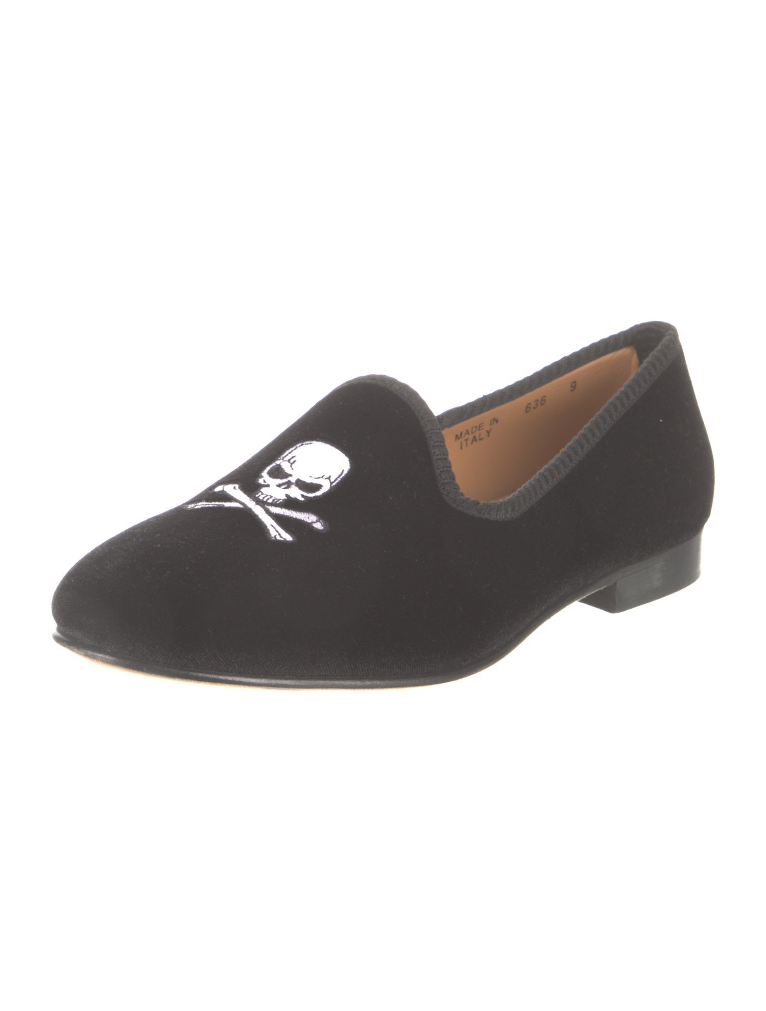 Del Toro Velvet Graphic Print Monk Straps