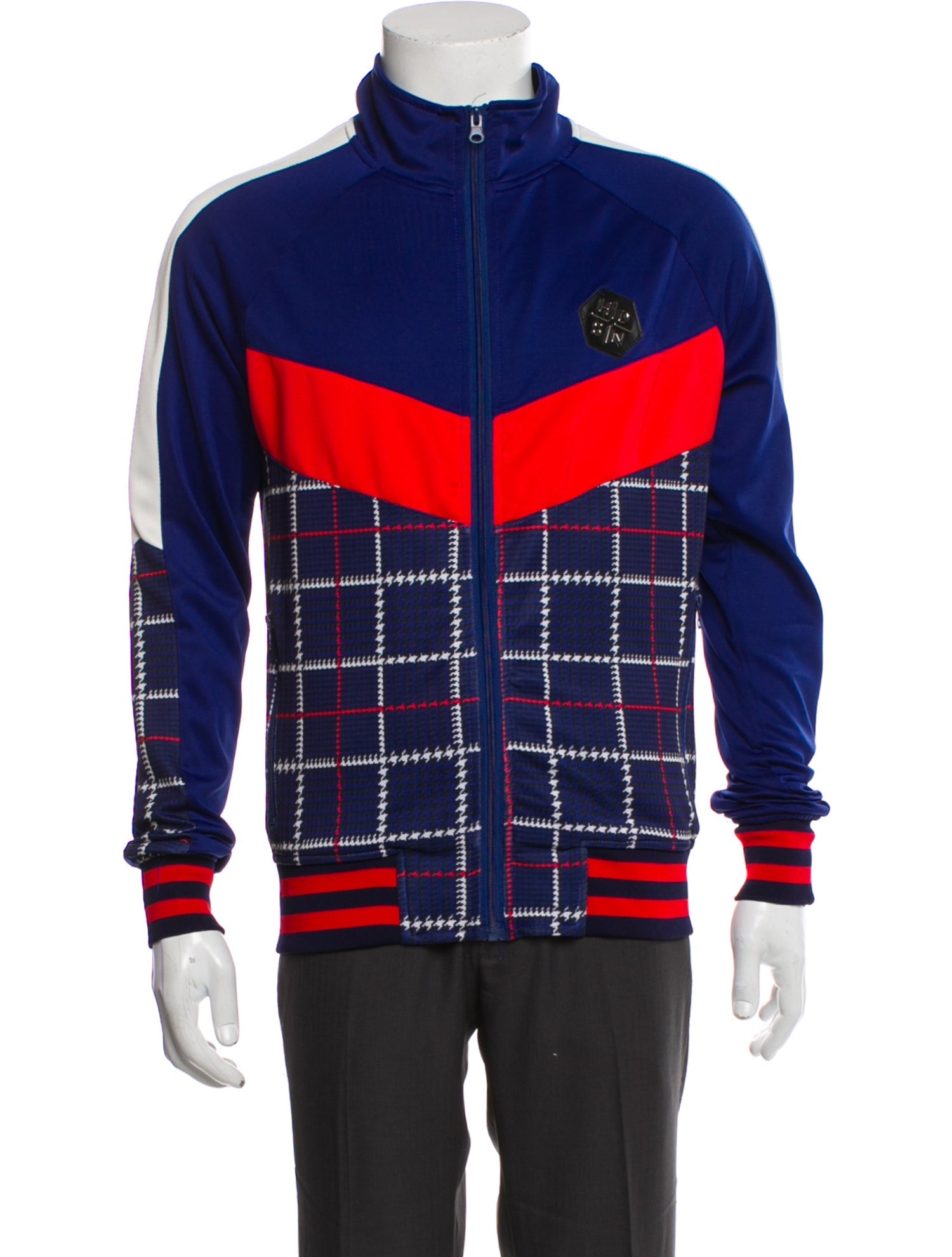 Hudson Plaid Print Turtleneck Cardigan