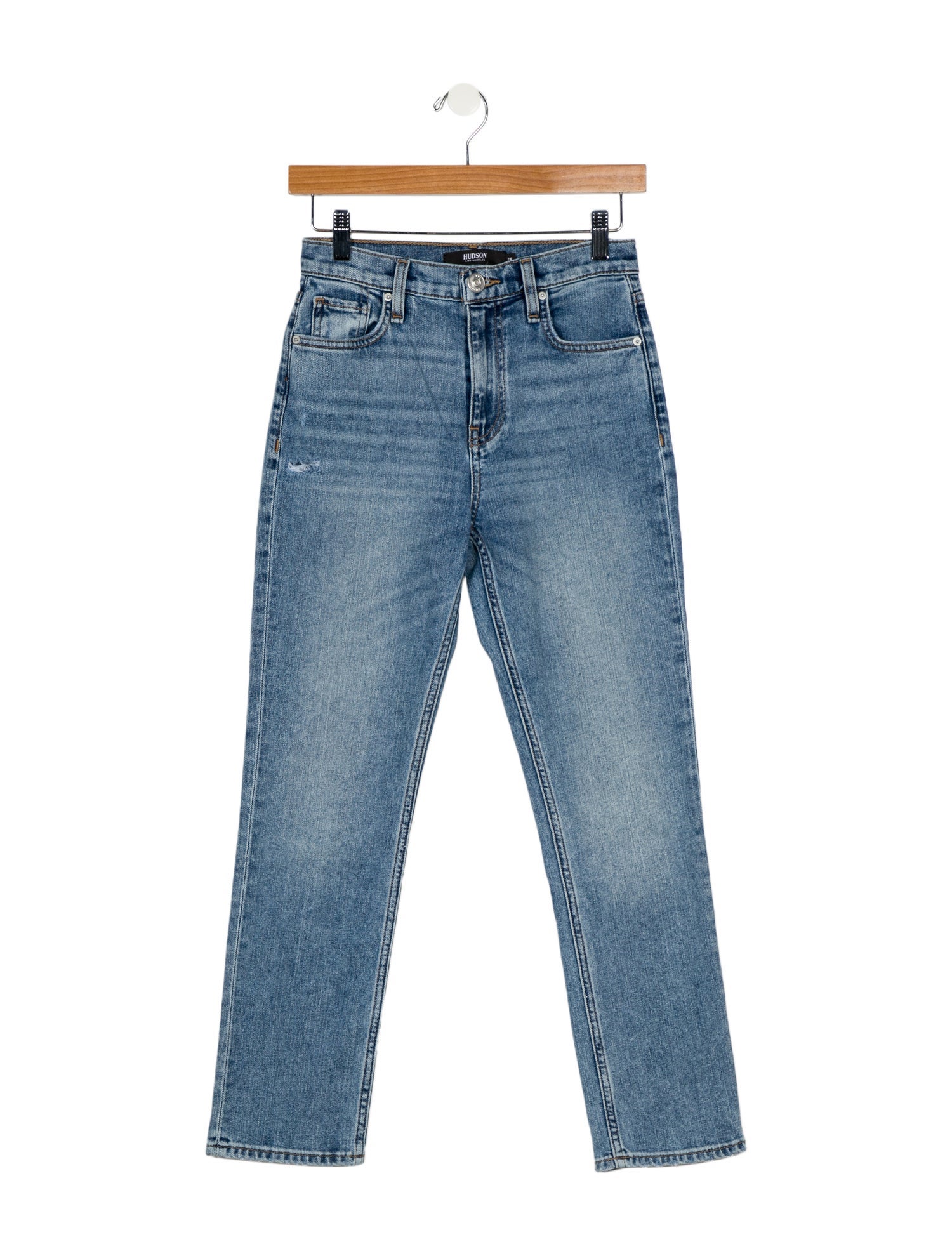 Hudson Mid-Rise Straight Leg Jeans