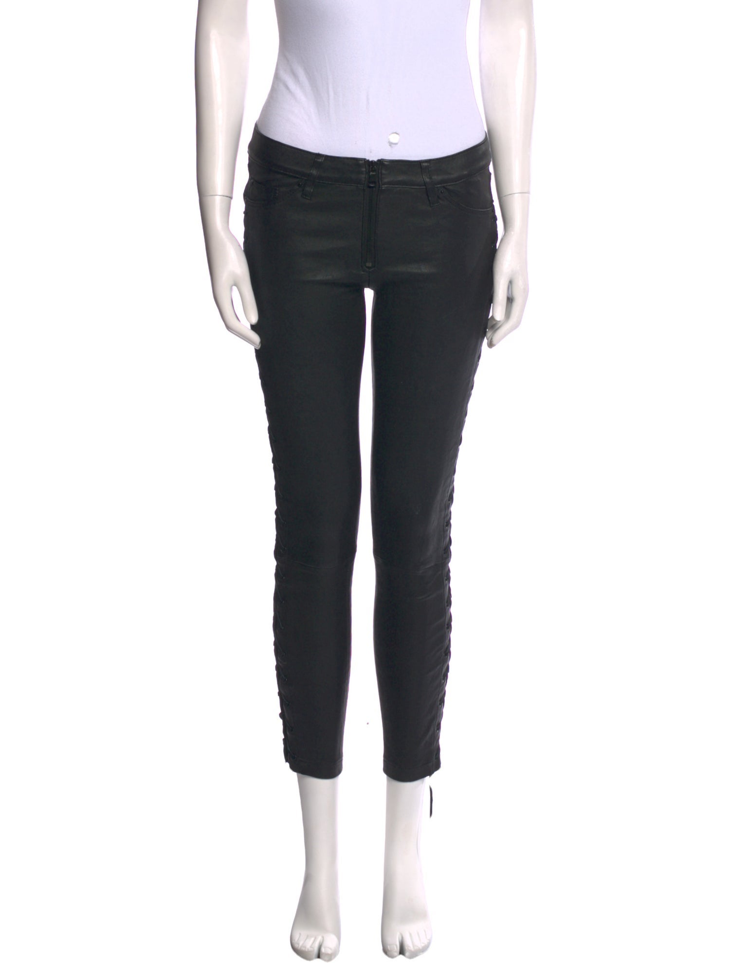 Hudson Lambskin Skinny Leg Pants