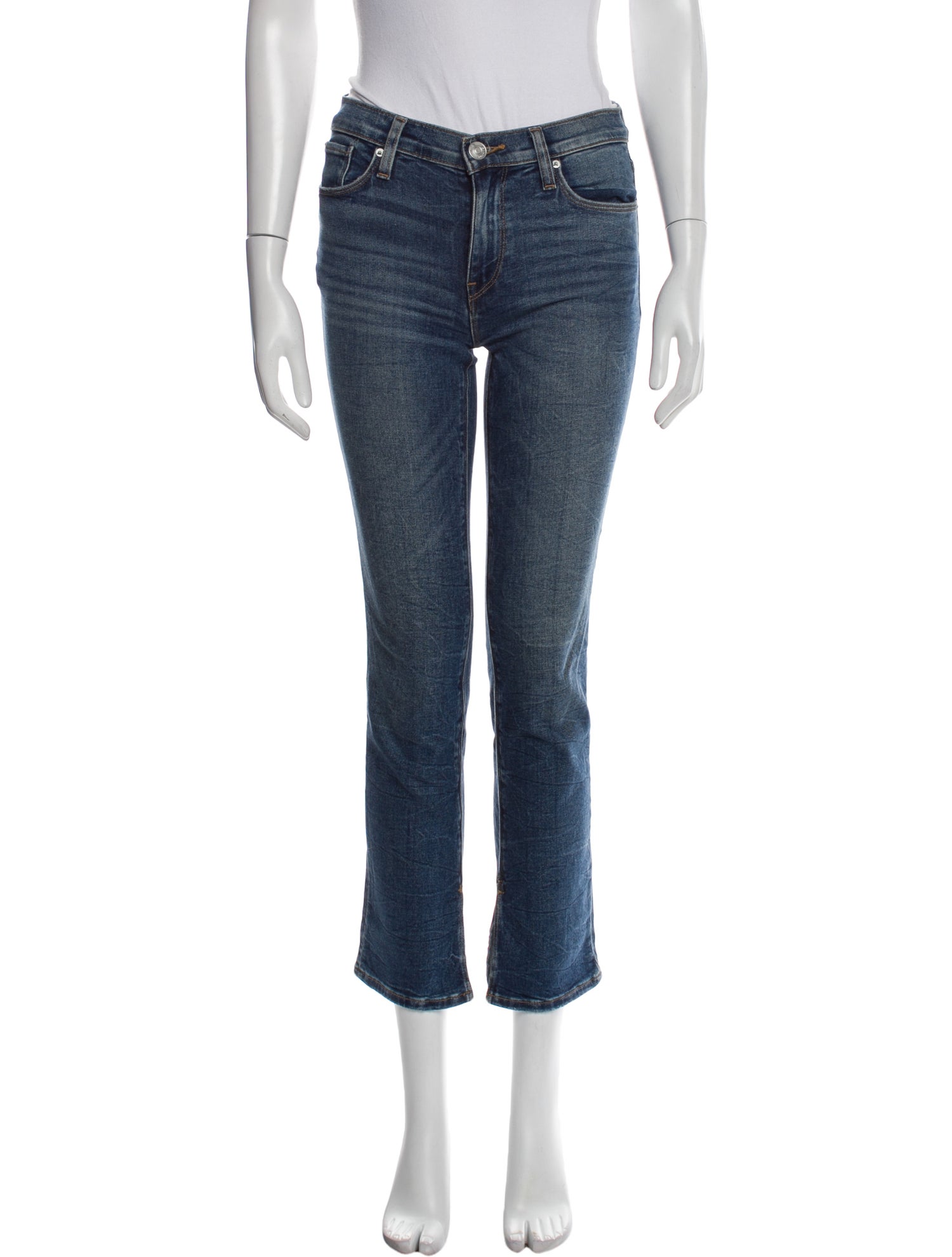 Hudson Mid-Rise Straight Leg Jeans