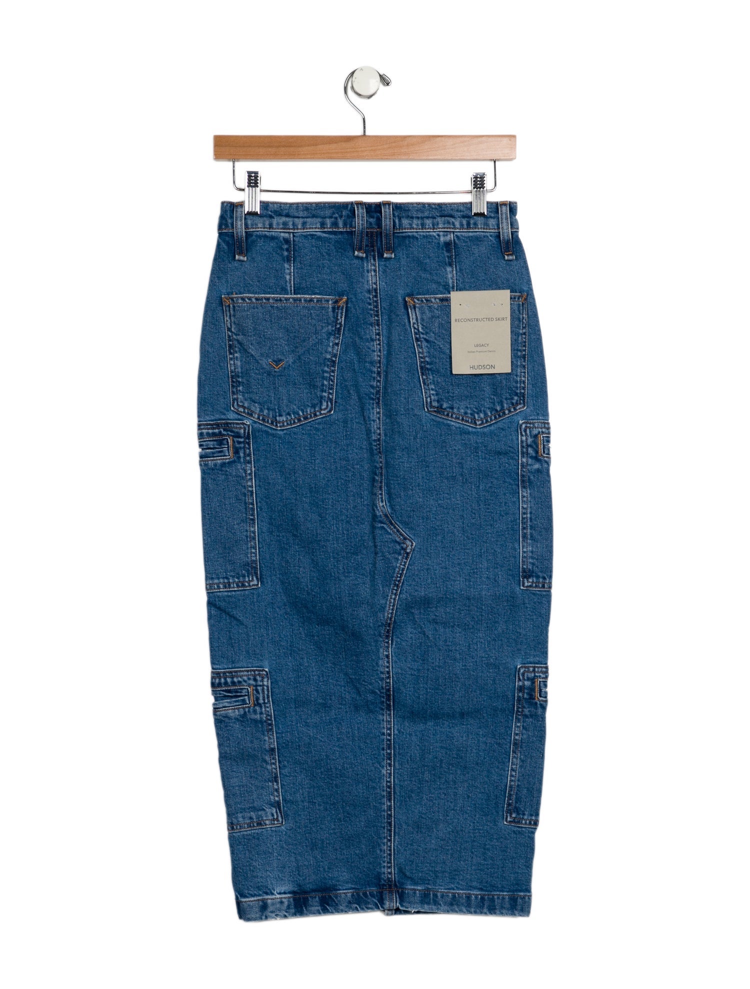 Hudson Distressed Accents Midi Length Skirt w/ Tags