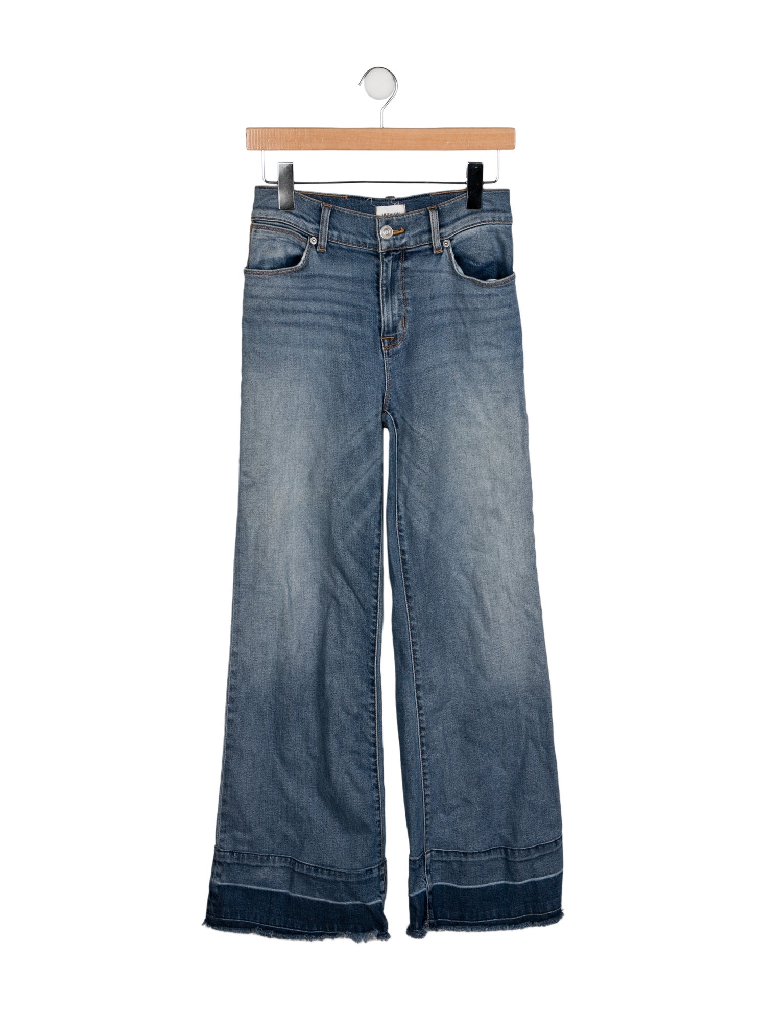 Hudson Mid-Rise Wide Leg Jeans