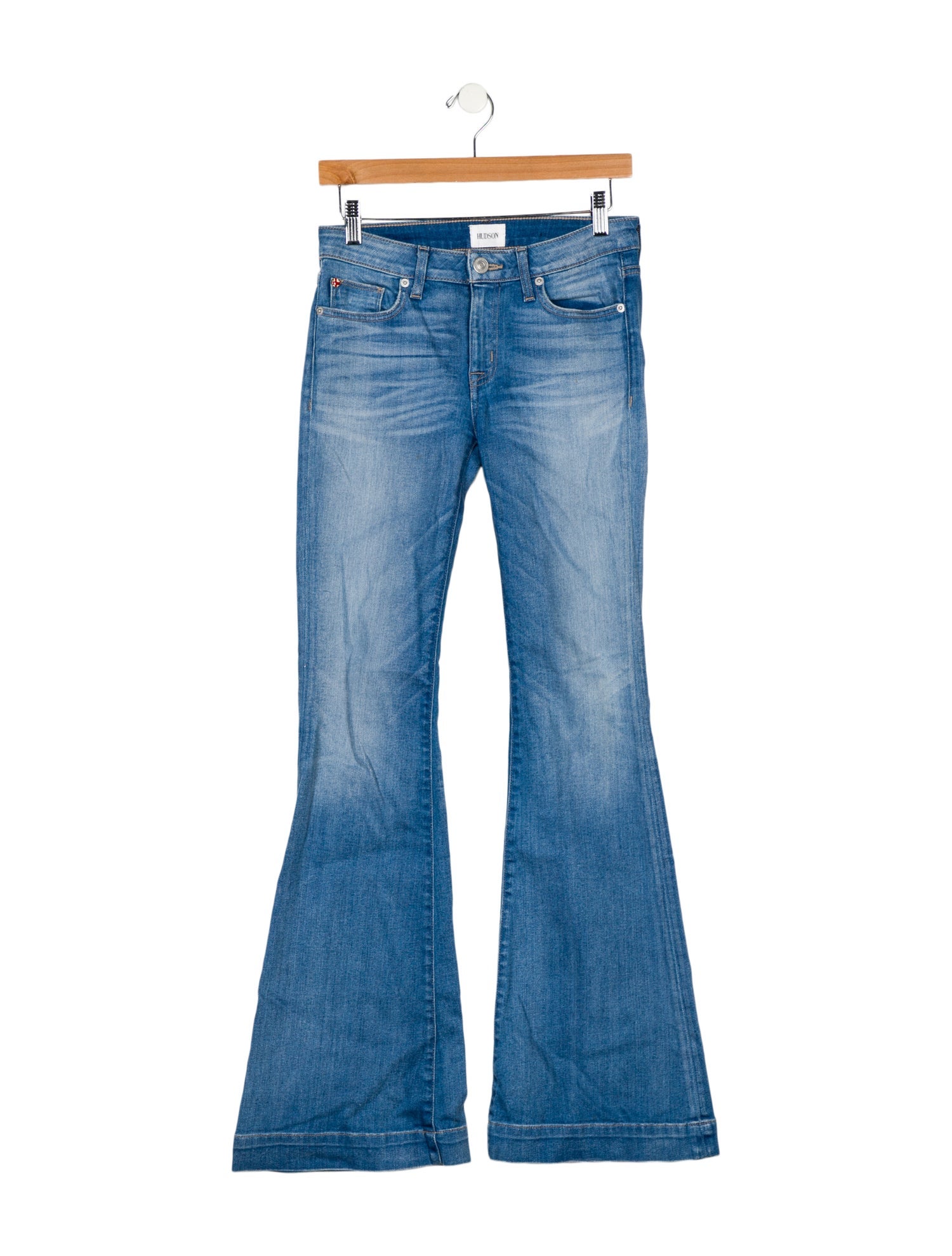 Hudson Mid-Rise Wide Leg Jeans