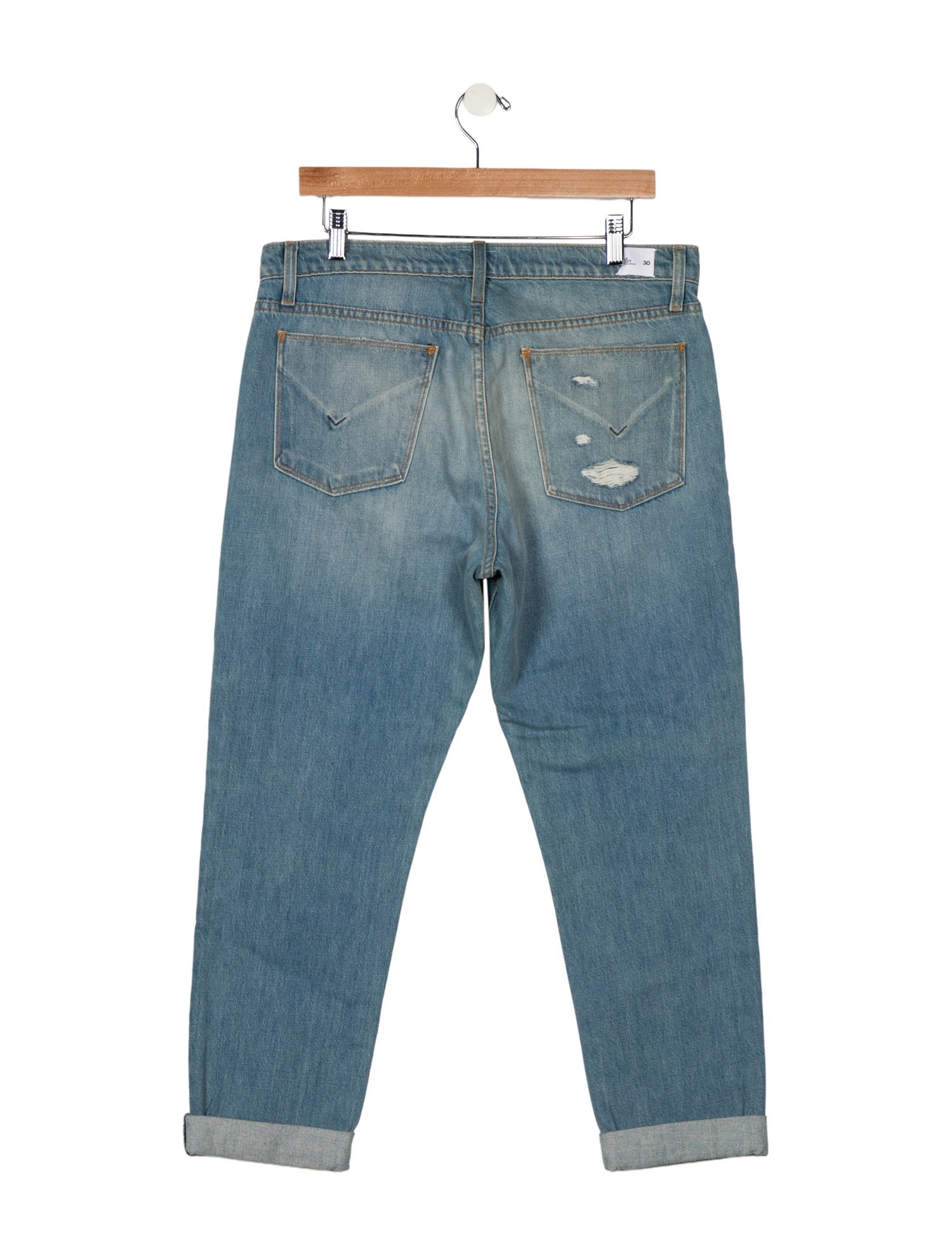Hudson Mid-Rise Straight Leg Jeans