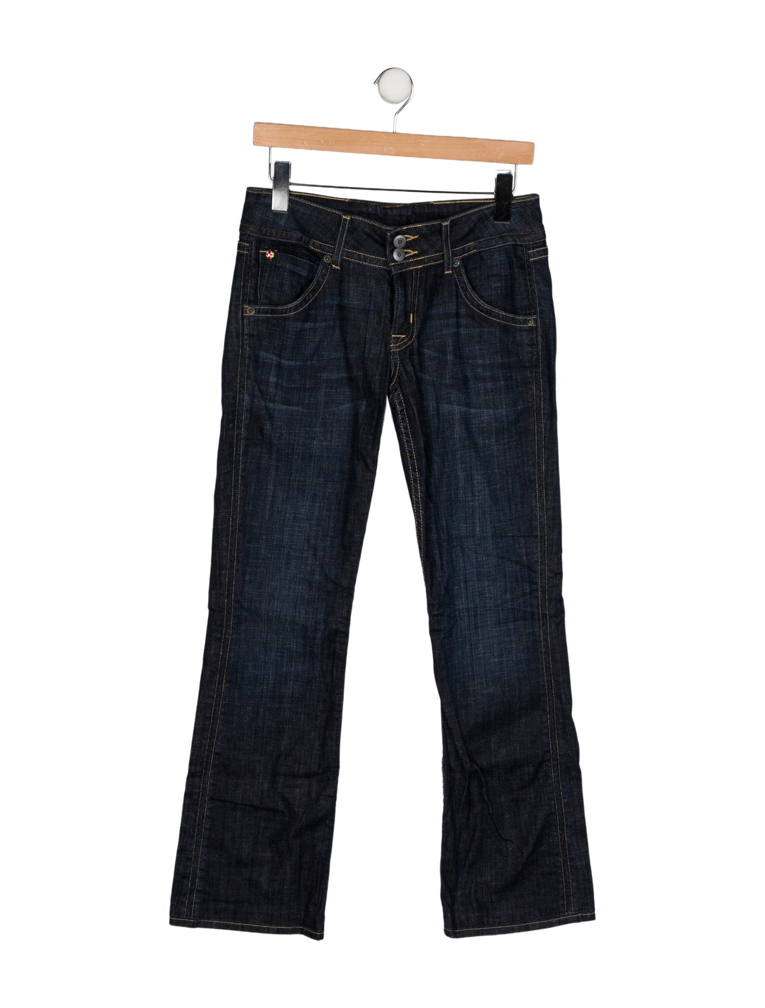 Hudson Mid-Rise Wide Leg Jeans