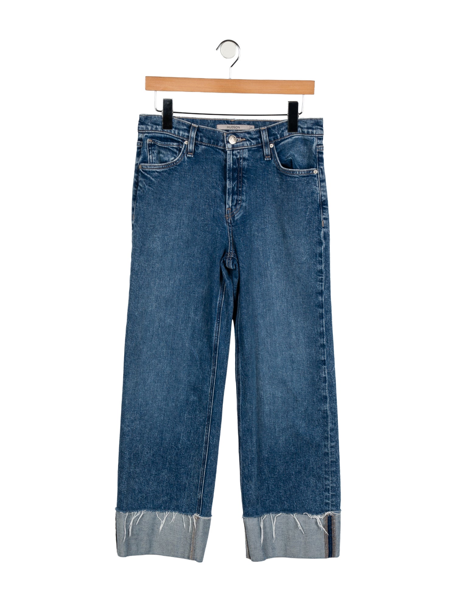 Hudson Mid-Rise Wide Leg Jeans
