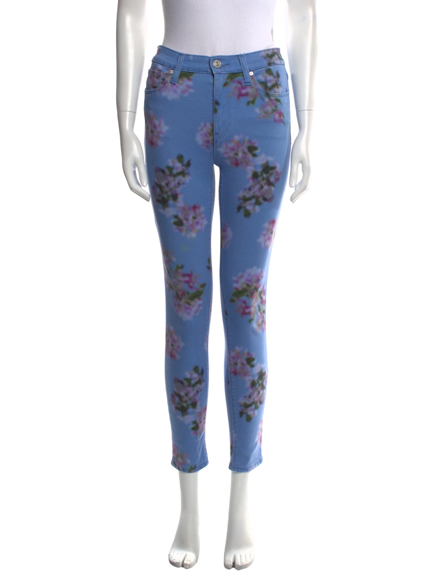 Hudson Floral Print Skinny Leg Pants
