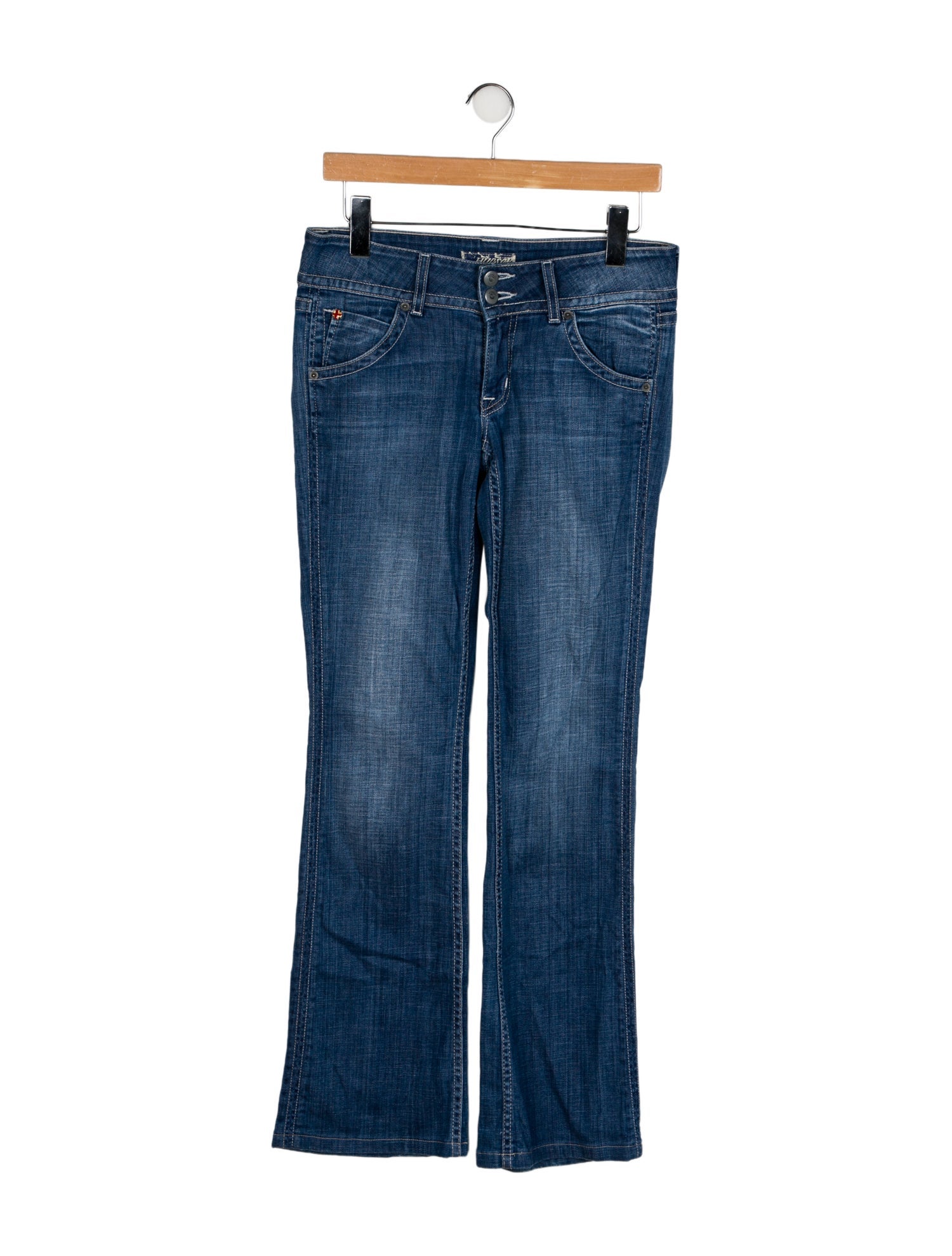Hudson Low-Rise Wide Leg Jeans
