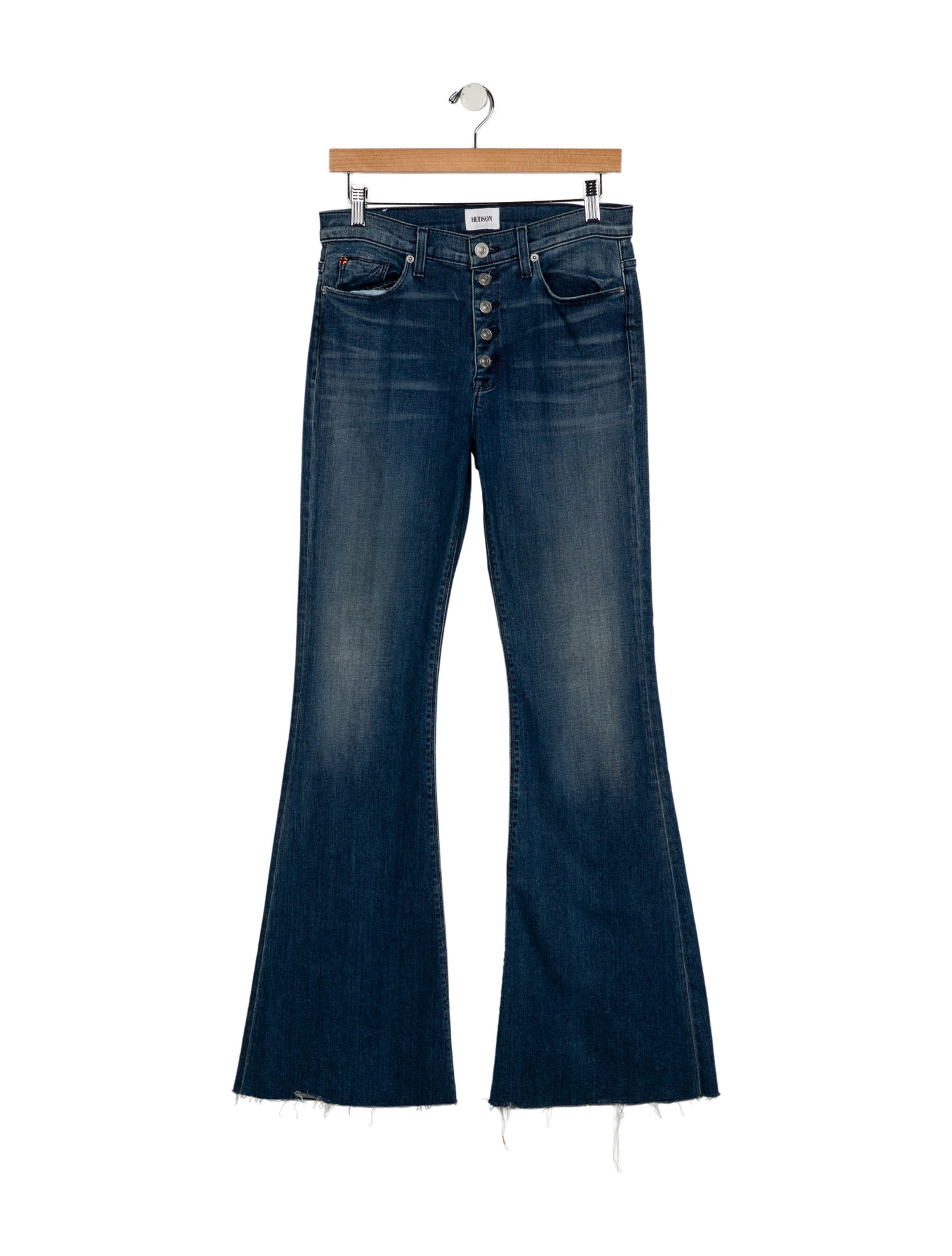 Hudson Mid-Rise Wide Leg Jeans