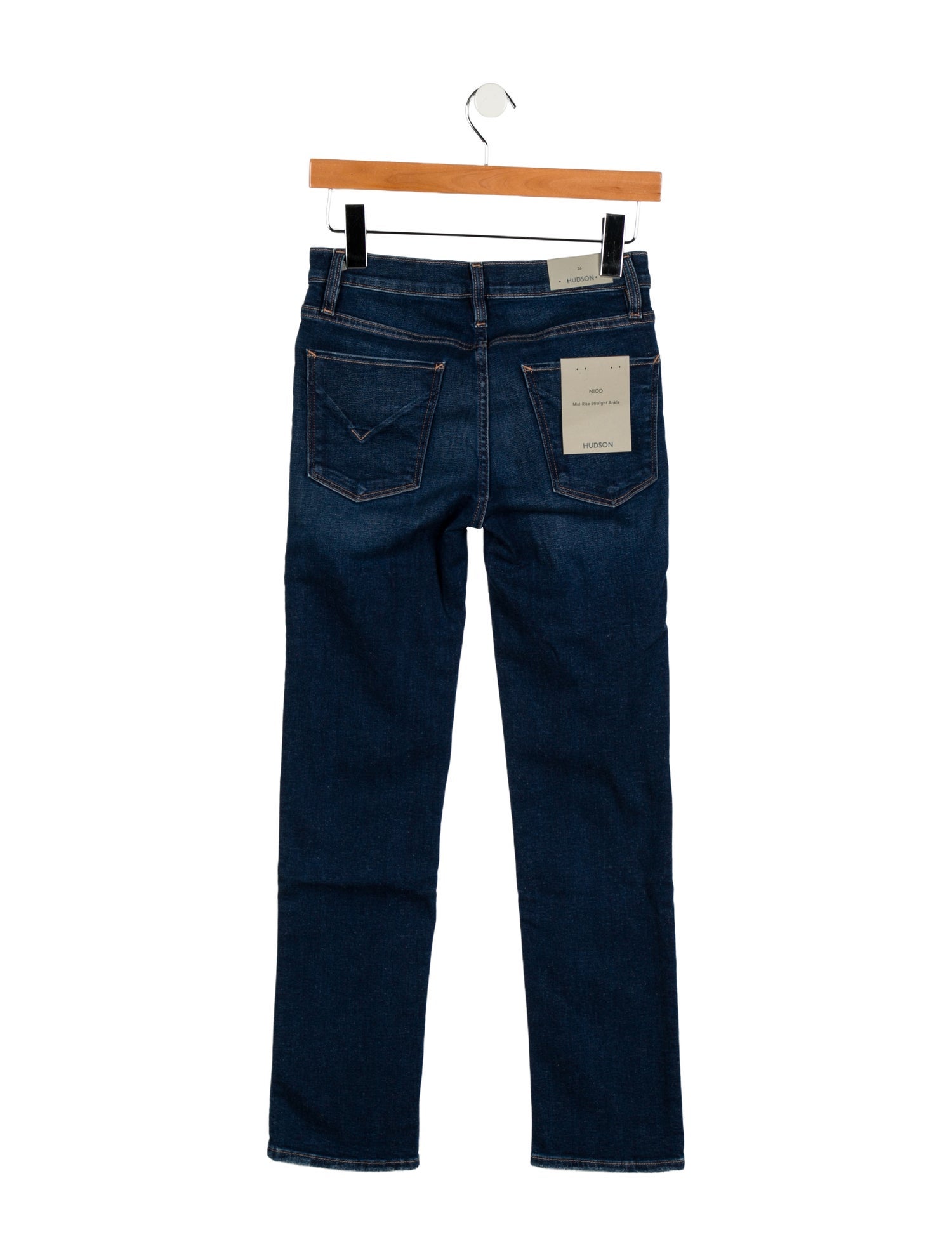 Hudson Mid-Rise Straight Leg Jeans w/ Tags