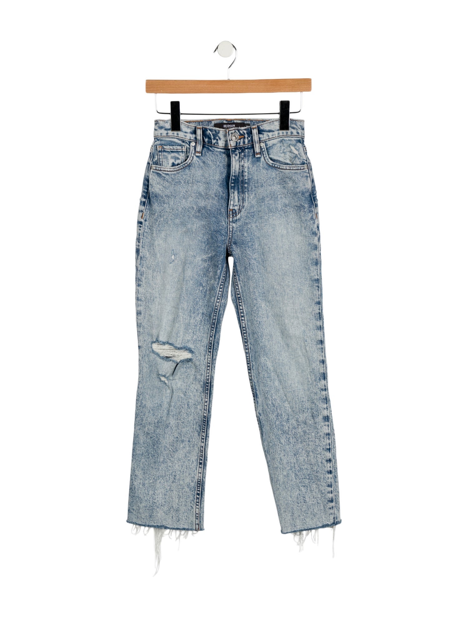 Hudson Mid-Rise Straight Leg Jeans
