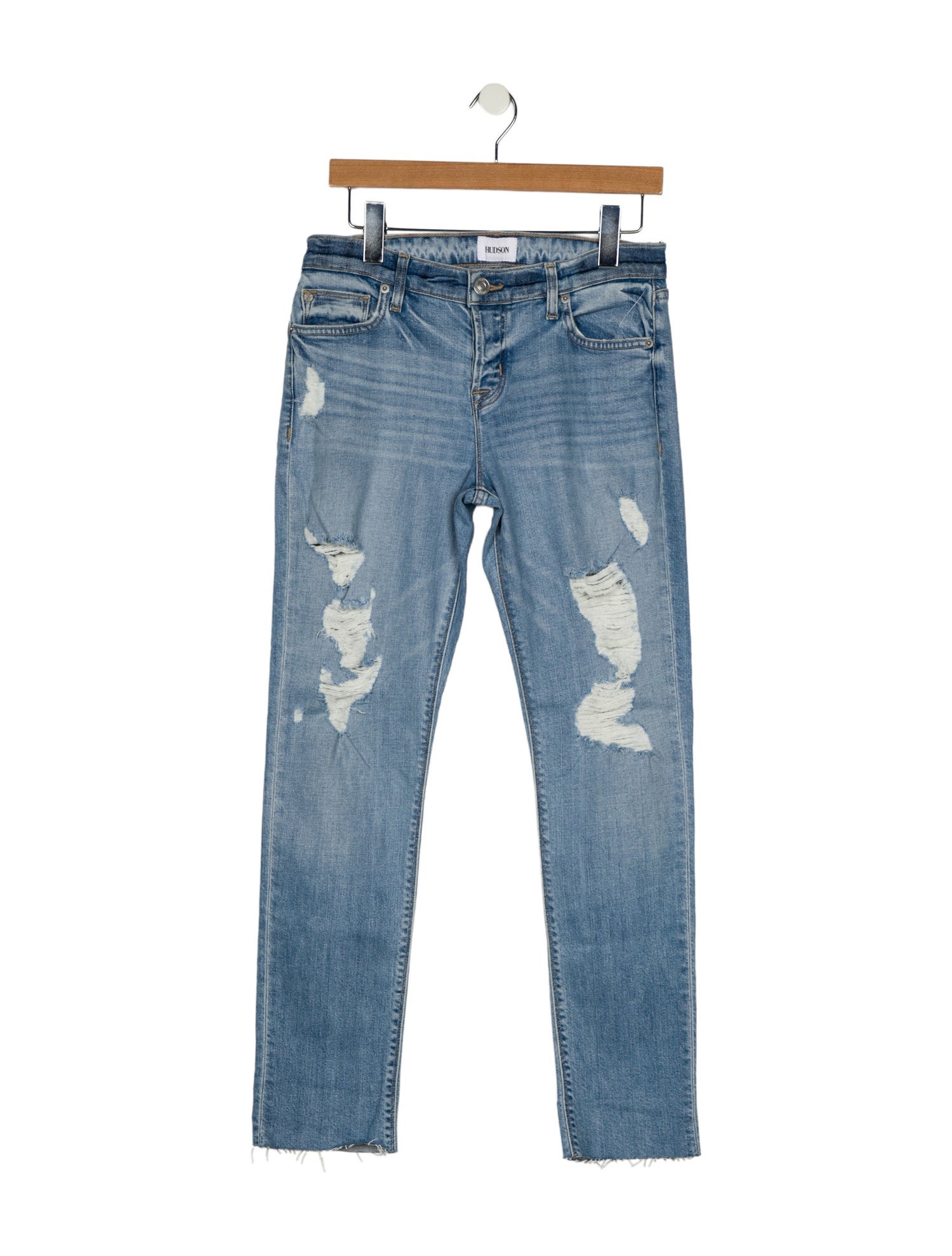Hudson Mid-Rise Straight Leg Jeans