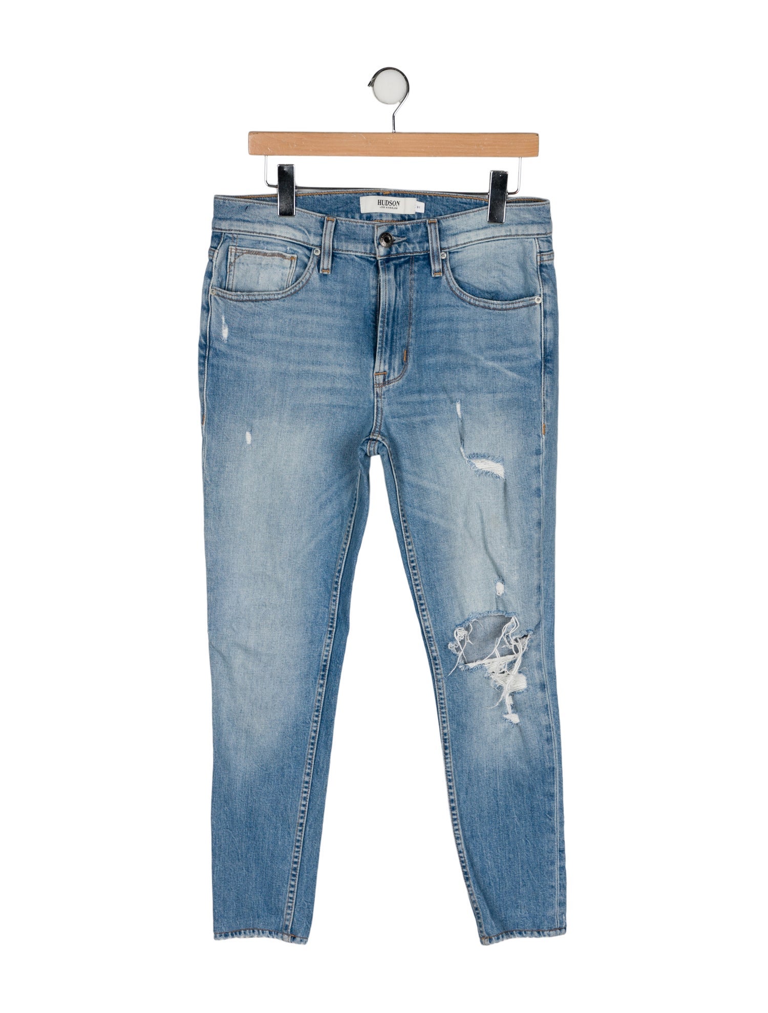Hudson Mid-Rise Straight Leg Jeans