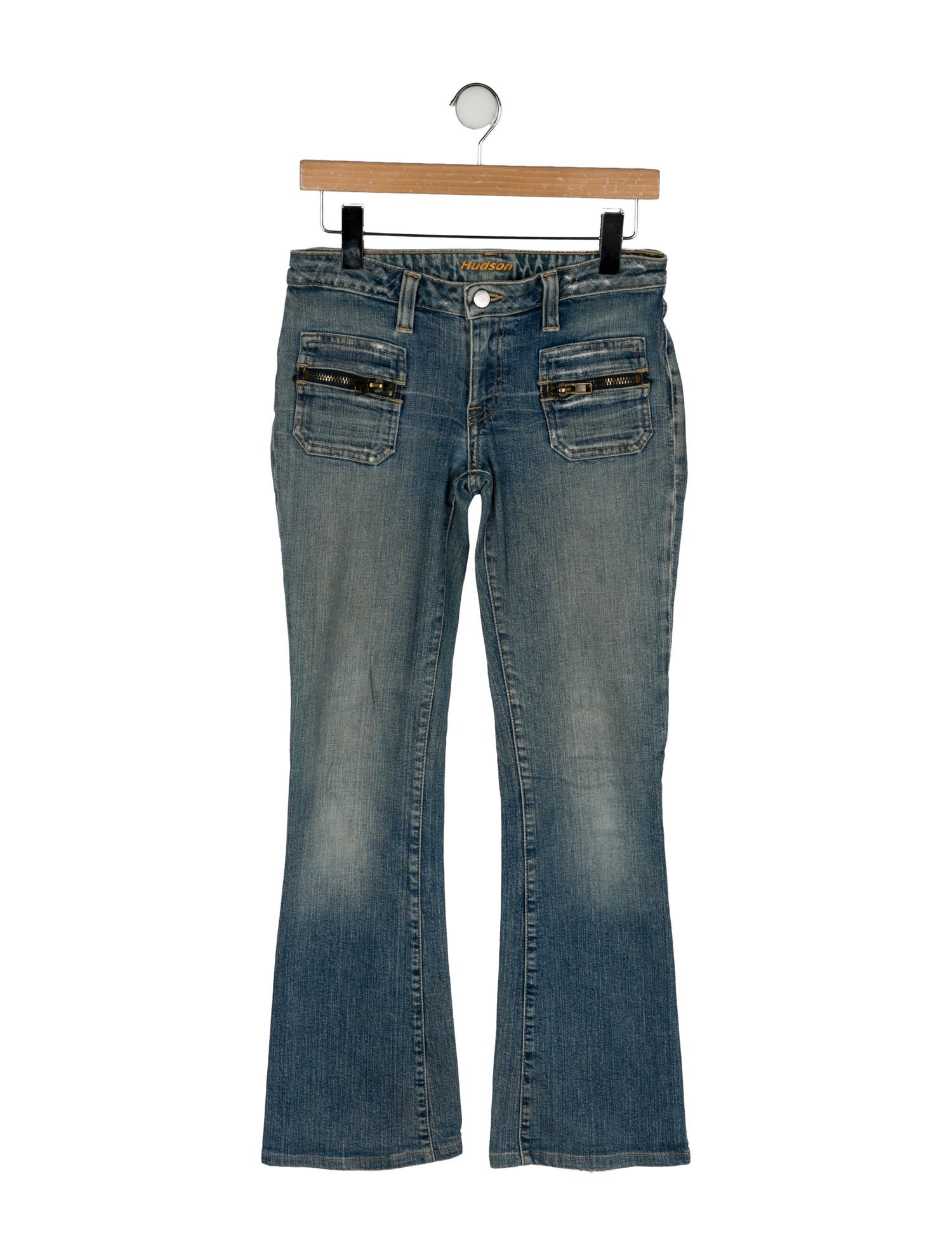 Hudson Low-Rise Wide Leg Jeans