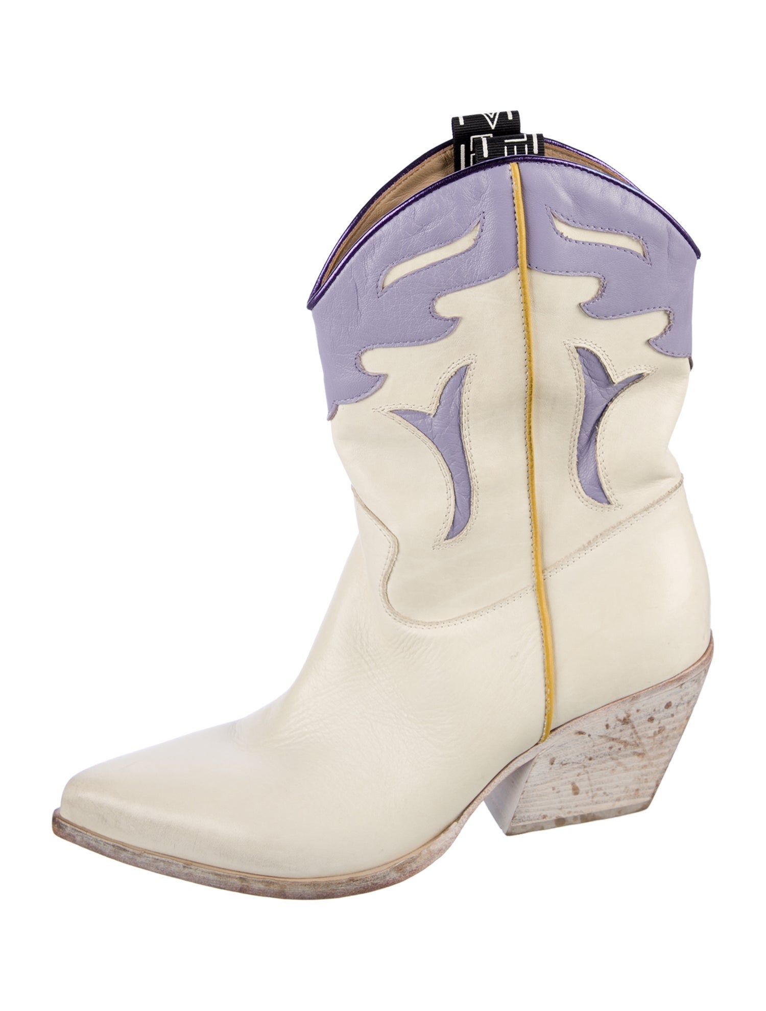 Elena Iachi Leather Western Boots